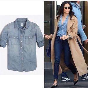 JCrew chambray perfect shirt size XL